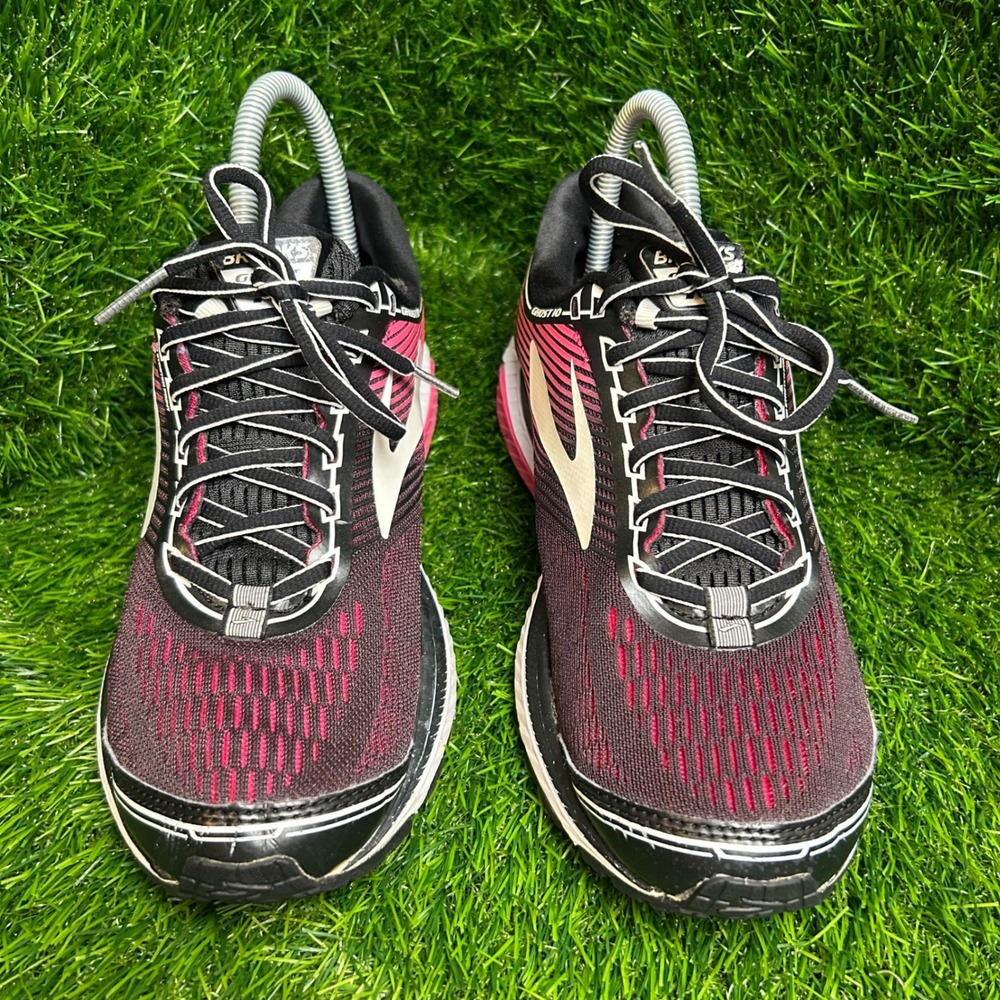 Brooks Ghost 10 Womens Running Shoes Black Pink 1202461B067 Size 9 Medium B